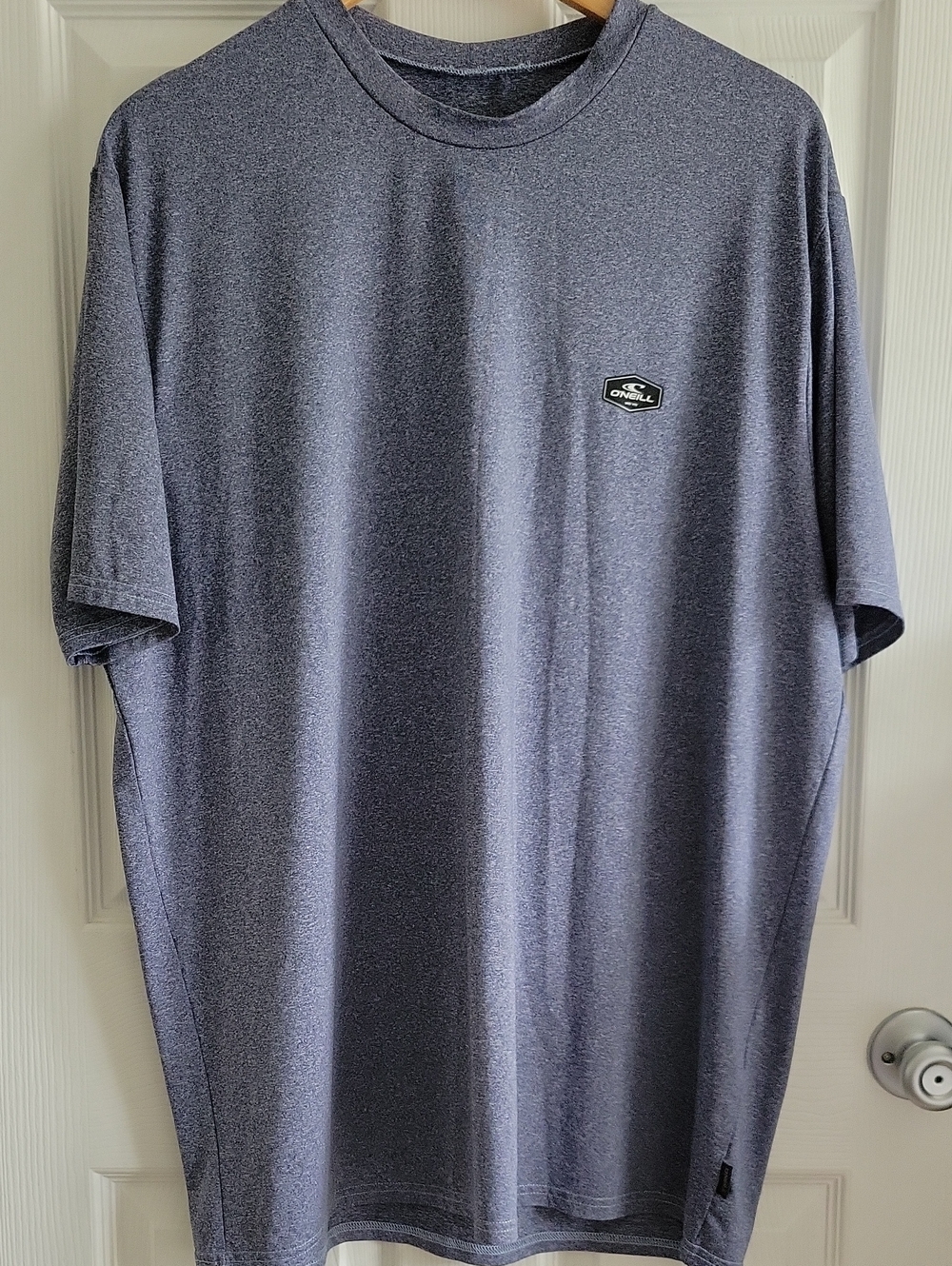 O'Neill Heather Navy Short Sleeve Logo Swim Tee XXL NWOT Quick Dry